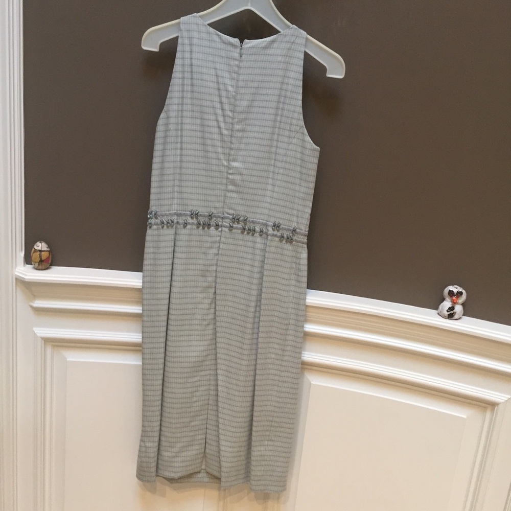 Beaded Badgley Mischka plaid midi dress - Picture 2 of 7